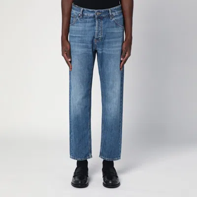 PT TORINO DENIM PT TORINO DENIM STRAIGHT BLUE JEANS WITH FADED EFFECT