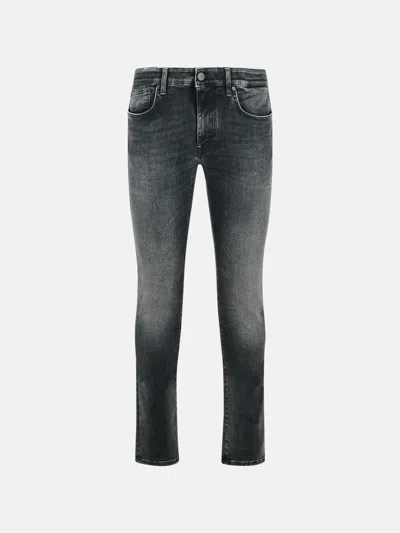 Pt Torino Denim 'swing' Grey Denim Jeans In Black