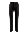 Pt Torino Denim Trousers With Belt Loops In Black