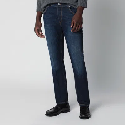 Pt Torino Denim Washed Denim Jeans For Men In Blue