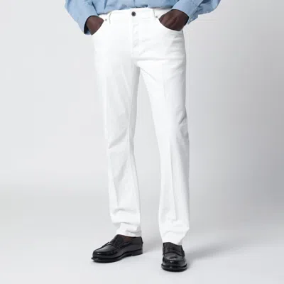 Pt Torino Denim White Reggae Tapered Trousers