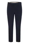 Pt Torino Dieci Stretch Virgin Wool Trousers In Blue