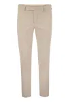 Pt Torino Pant Stretch Cotton Loops Belt In Neutral