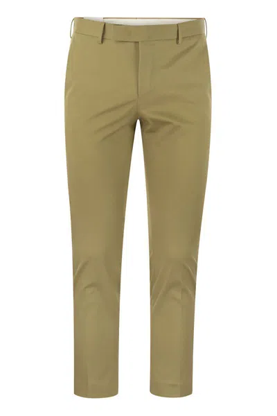 Pt Torino Dieci - Cotton Trousers In Beige