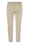Pt Torino Dieci - Stretch Cotton Trousers In Brown