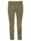 Pt Torino Dieci - Stretch Cotton Trousers In Green