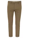 Pt Torino Khaki Stretch Cotton Blend Pant In Hazelnut