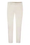 Pt Torino Dieci Stretch Cotton Trousers In White