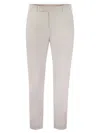 Pt Torino Dieci - Stretch Virgin Wool Trousers In Ice