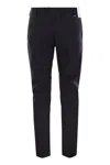 Pt Torino Pants In Black Wool In Navy