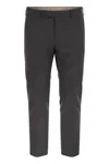Pt Torino Taupe Colour Wool Trousers In Grey