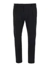 Pt Torino Stretch Cotton Pant With Pockets And Loops In Black