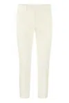Pt Torino Rebel Stretch Cotton Trousers In White