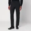 Pt Torino Black Stretch Wool Pant In Black