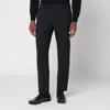 Pt Torino Black Stretch Wool Pant In Black