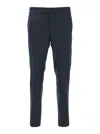 Pt Torino 'dieci' Blue Pants With Belt Loops And Logo Plaque On The Rear In Blu