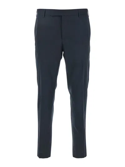 Pt Torino Cropped Tailored Trousers In Black