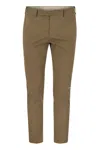 Pt Torino Khaki Stretch Cotton Blend Pant In Brown