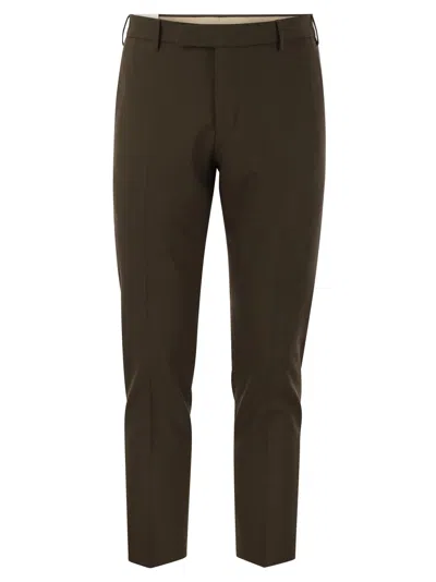 PT TORINO DIECI BROWN TROUSERS