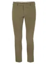 Pt Torino Dieci Stretch Cotton Trousers In Green