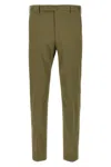 Pt Torino Khaki Stretch Cotton Blend Pant