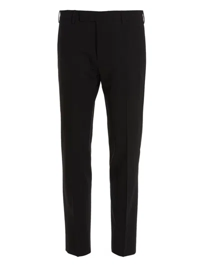 Pt Torino Tailored Stretch-wool Trousers In Black
