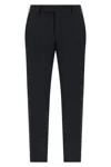Pt Torino Pant Wool Stretch Front Pleats In Black