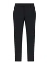 Pt Torino Pant Wool Stretch Front Pleats In Black