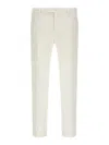 Pt Torino Rebel Stretch Cotton Trousers In Blanco