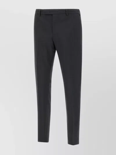 PT TORINO 'DIECI' SLIM FIT WOOL TROUSERS WITH FRONT DARTS