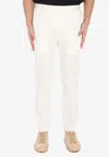 Pt Torino Rebel Stretch Cotton Trousers In White