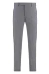 Pt Torino Dieci Stretch Wool Trousers In Grey