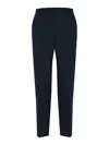 Pt Torino Dieci Trousers In Wool Blend In Blue