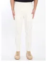 Pt Torino Rebel Stretch Cotton Trousers In White
