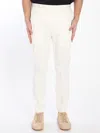 Pt Torino Rebel Stretch Cotton Trousers In White