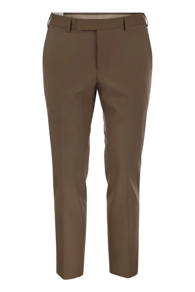 Pt Torino Pt01 Dieci - Virgin Wool Trousers In Black