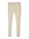 Pt Torino Tailored Straight-leg Pants With Subtle Pleats And Side Pockets In White