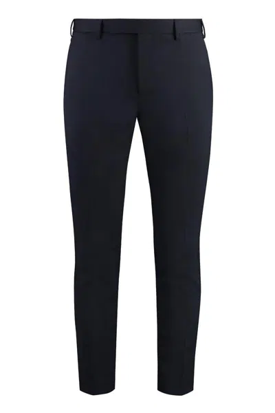 Pt Torino Dieci Wool Blend Trousers In Black