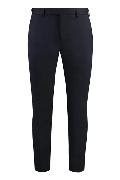 Pt Torino Virgin Wool Tailored Trousers In Black