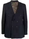 Pt Torino Wool And Mohair Double-breasted Blazer In Blue