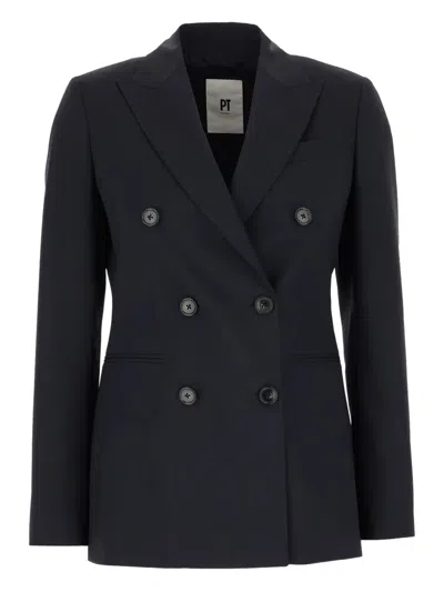PT TORINO DOUBLE-BREASTED BUTTON BLAZER