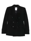 Pt Torino Double-breasted Wool Jacket In White