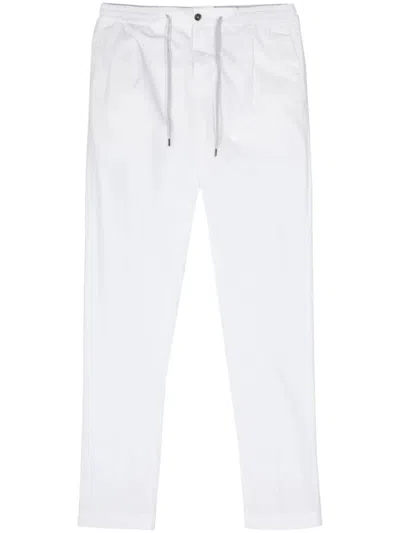 Pt Torino Double Dye Stretch Light Popeline Soft Jogging One Pleats Pants In White