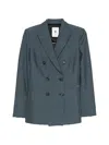 Pt Torino Double-breasted Peak-lapel Blazer In Blue
