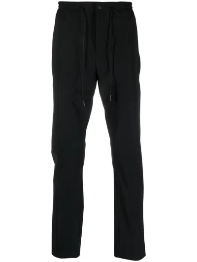 Pt Torino Drawstring Straight-leg Trousers In Black