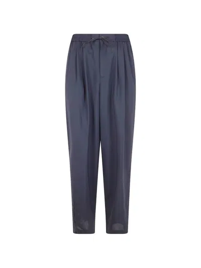 Pt Torino Drawstring Pleated Trousers In Multi