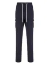 Pt Torino Joggers Wool Elastic Waistband In Blue