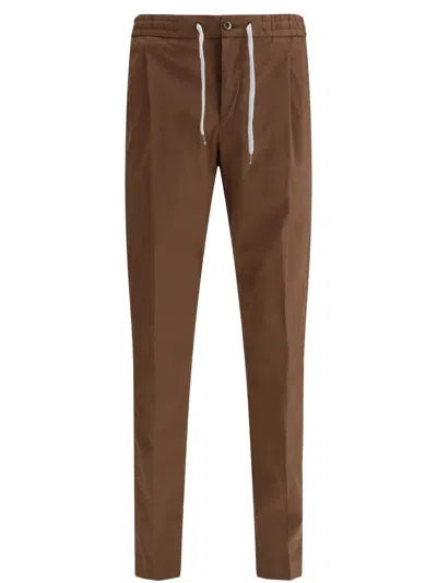 PT TORINO DRAWSTRING-WAIST CHINOS