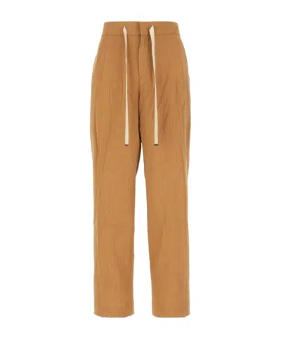 Pt Torino Drawstring Welt-pocket Trousers In Orange