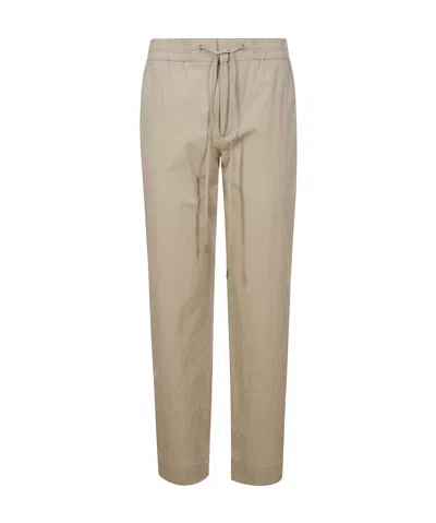 Pt Torino Drawstring-waist Cotton Trousers In Gray